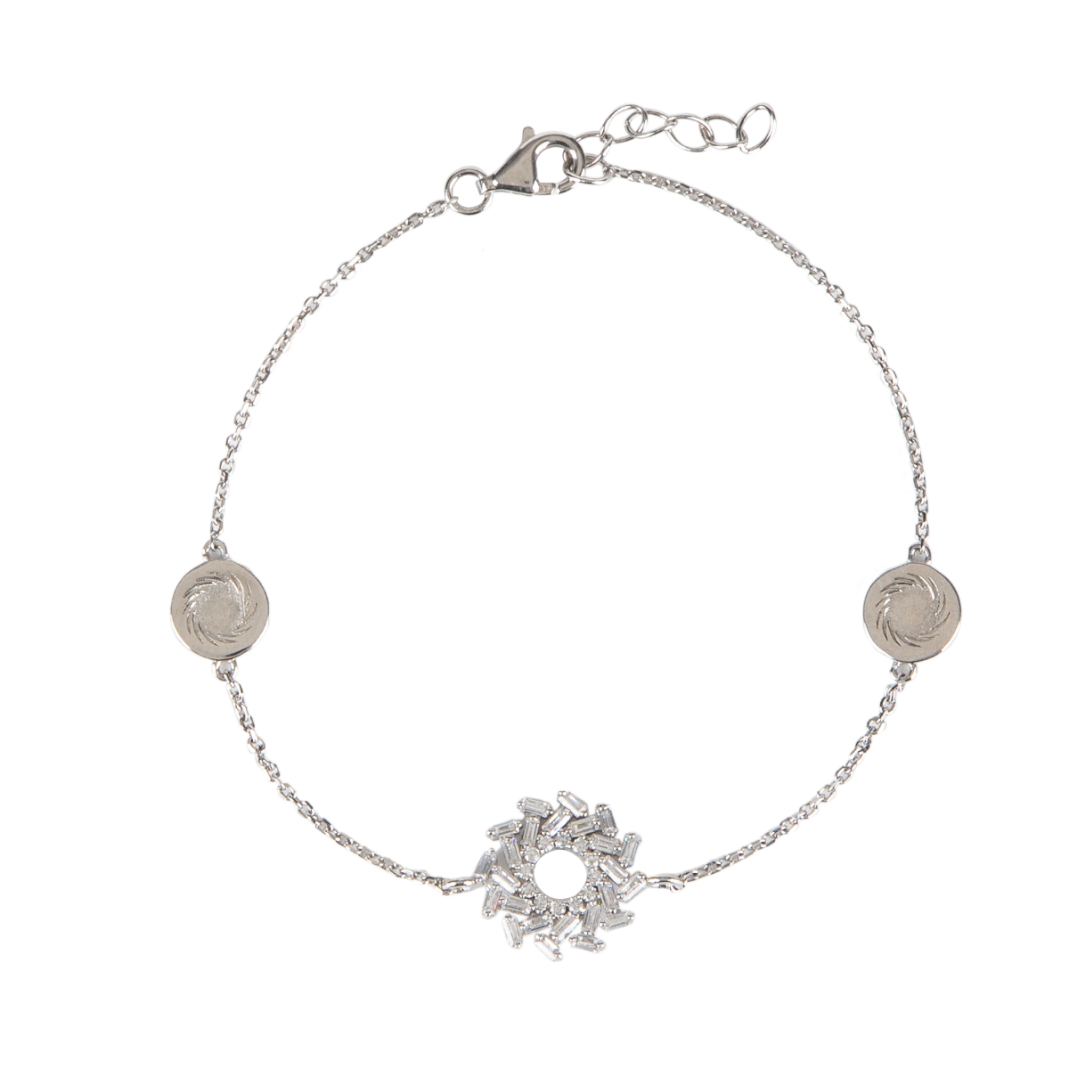 Jinsha Site Sun and Immortal Bird Bracelet Zircon Chain S925 Silver Zircon