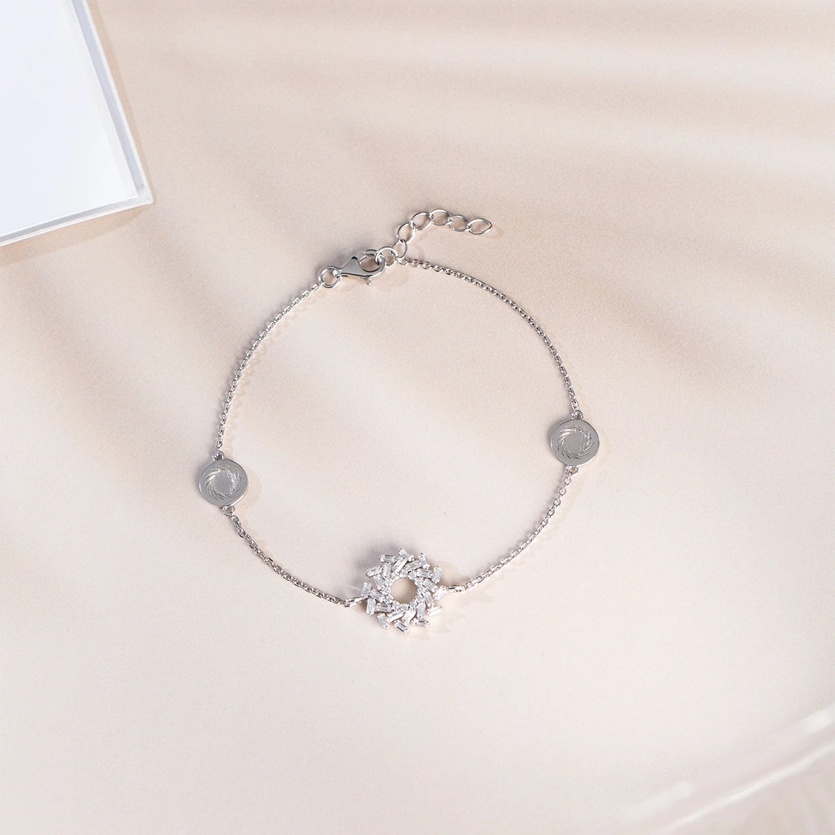 Jinsha Site Sun and Immortal Bird Bracelet Zircon Chain S925 Silver Zircon